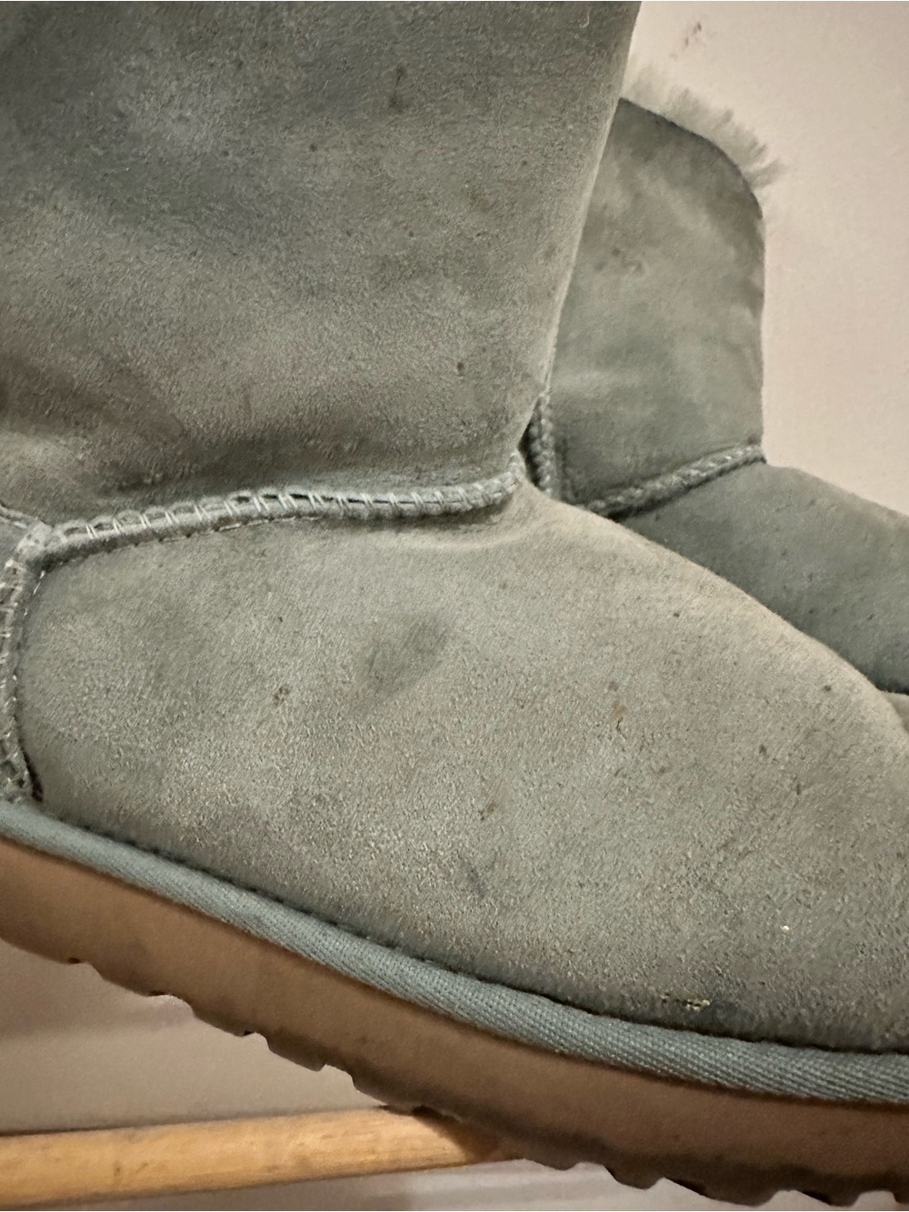 UGG Bailey Bow II Boots SIZE 11 in Sea Green/Cascade Teal/Succulent/Aloe MidCalf - Picture 7 of 8